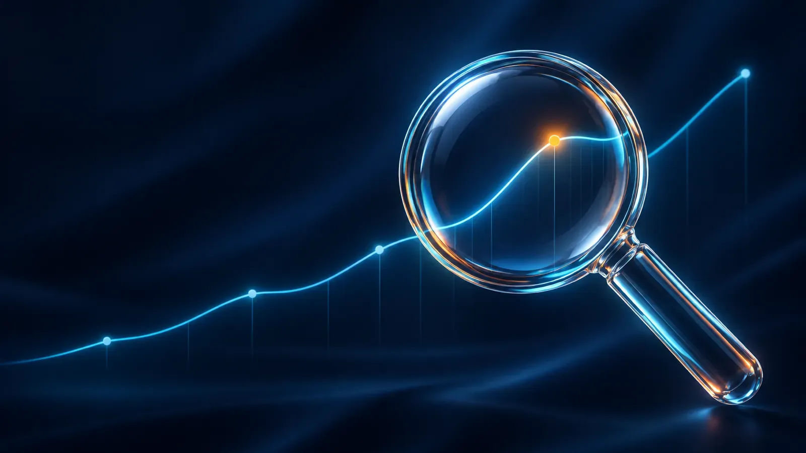 Glass magnifier over a growth curve