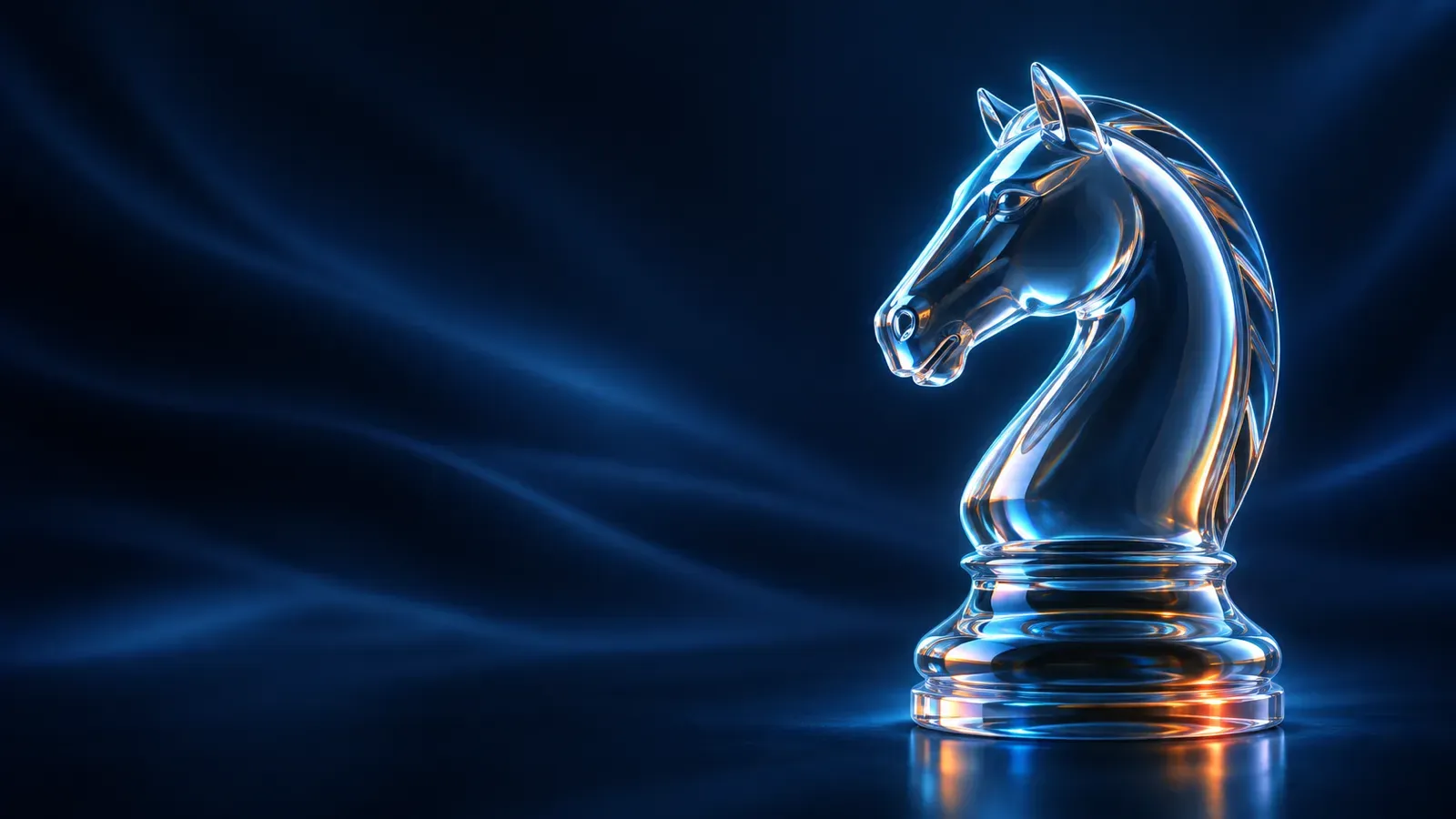 Caballo de ajedrez de vidrio