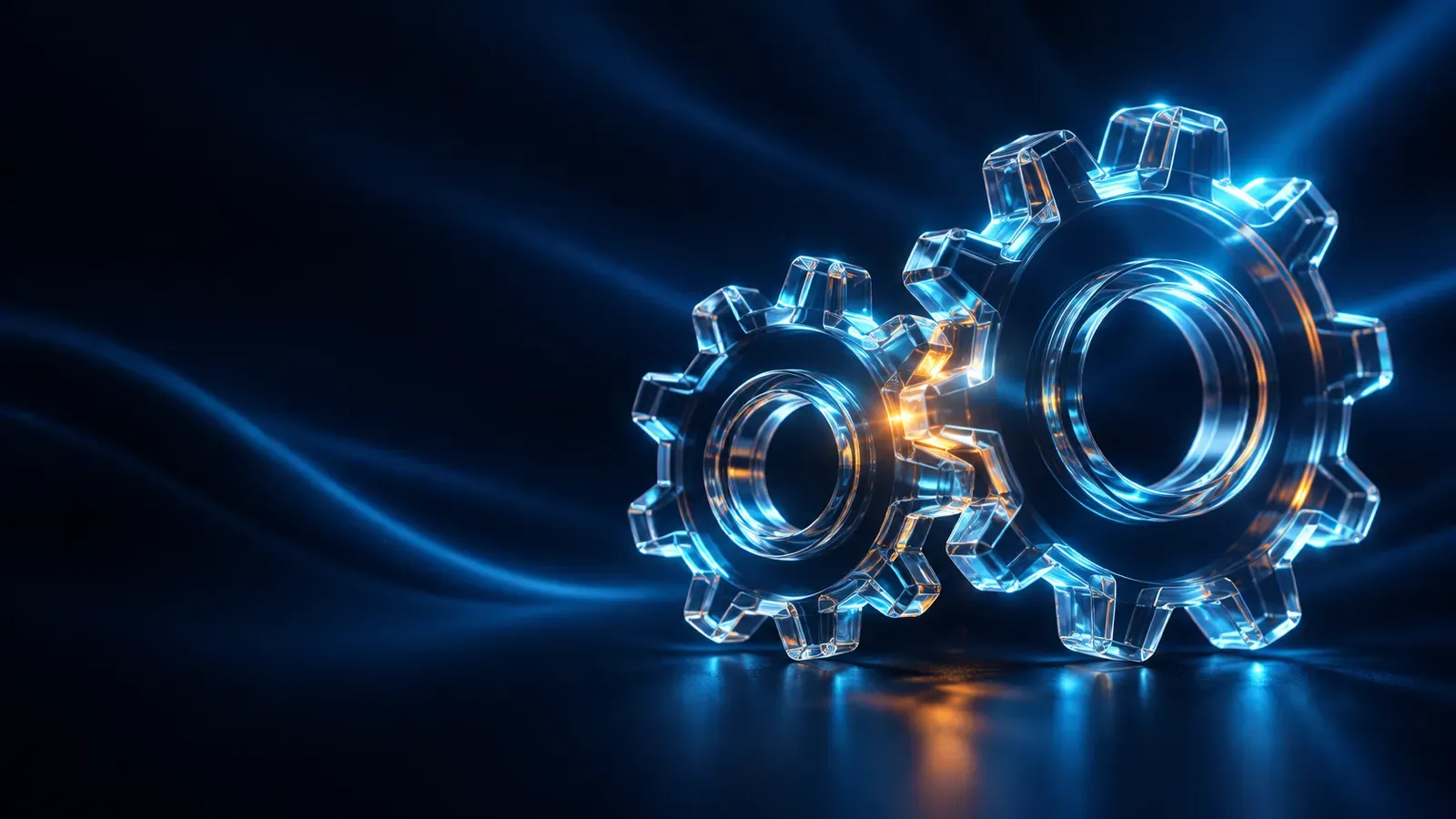 Interlocking glass gears